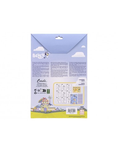 Set de papeleria coloreable bluey
