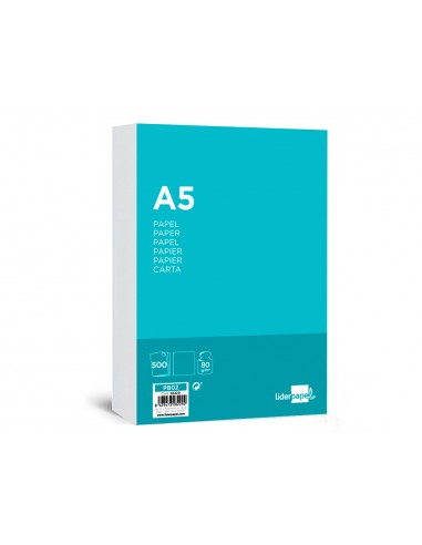 Papel liderpapel a5 80g/m2 liso...
