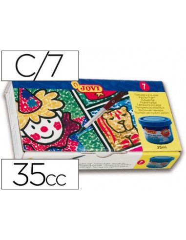 Tempera jovi 35 ml caja de 7 colores...