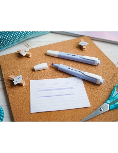 Rotulador stabilo fluorescente fino...