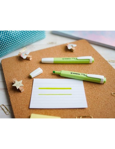 Rotulador stabilo fluorescente fino...