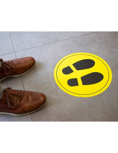 Circulo de señalizacion adhesivo apli...