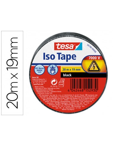 Cinta adhesiva aislante tesa 20 mt x...