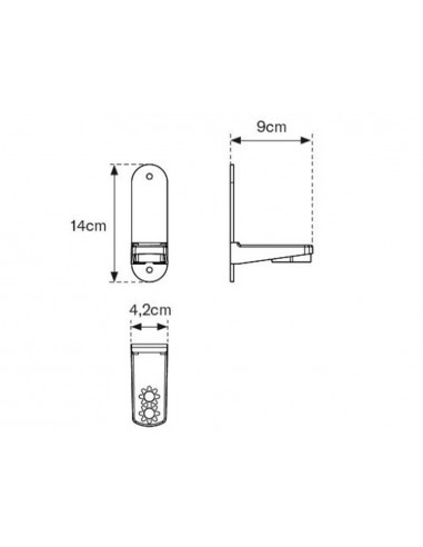 Soporte mural faru plastico d190 y...