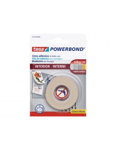Cinta doble cara tesa interiores 1,5...