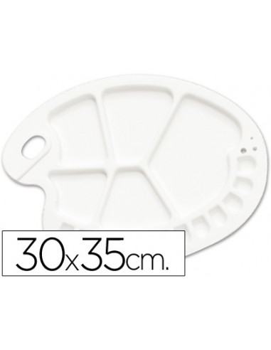 Paleta plastico lidercolor ovalada 17...