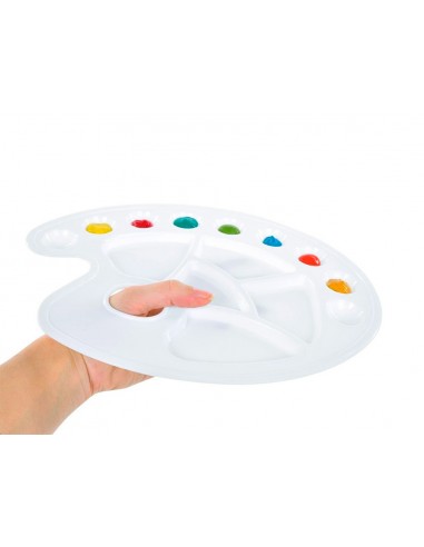 Paleta plastico lidercolor ovalada 10...