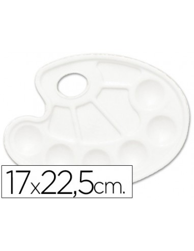 Paleta plastico lidercolor ovalada 10...