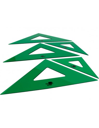 Escuadra liderpapel 25 cm acrilico verde
