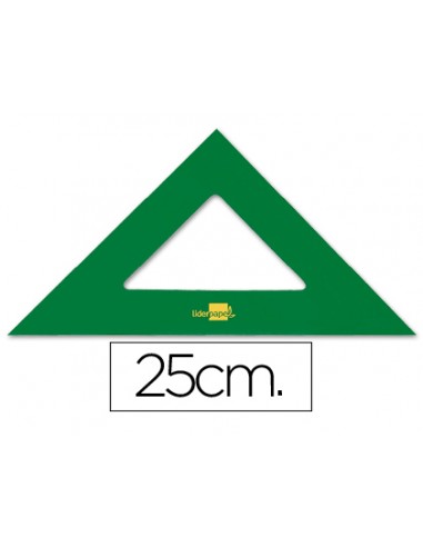 Escuadra liderpapel 25 cm acrilico verde