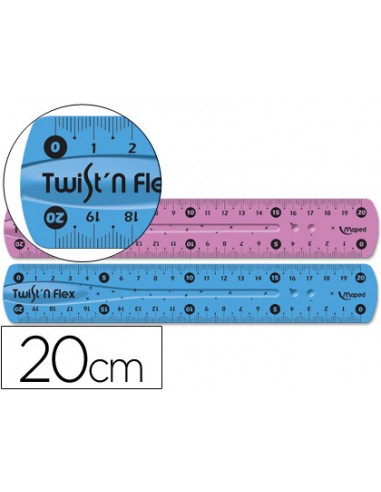 Regla maped plastico flexible 20 cm...