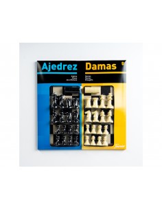 Ajedrez con damas tablero...