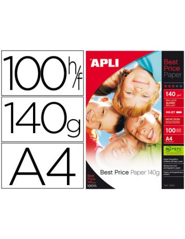 Papel fotografico apli glossy din a4...