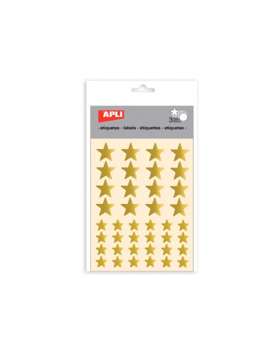 Gomets apli estrella oro bolsa con 3...