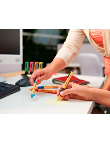 Boligrafo stabilo pointball 0,5 mm rojo