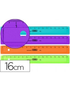 Regla m+r 16 cm plastico...