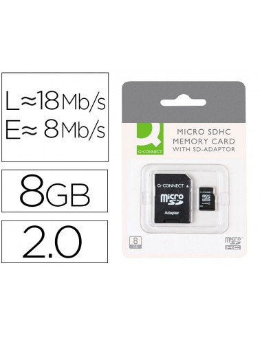 Memoria sd micro q-connect flash 8 gb...