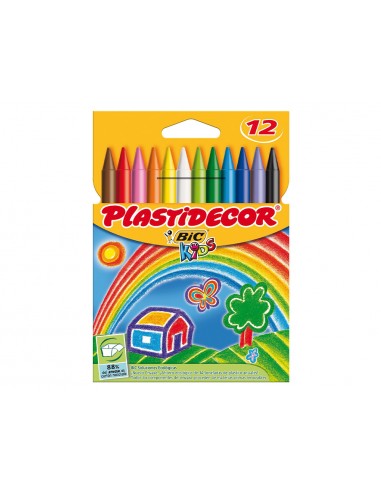 Lapices cera plastidecor caja de 12...