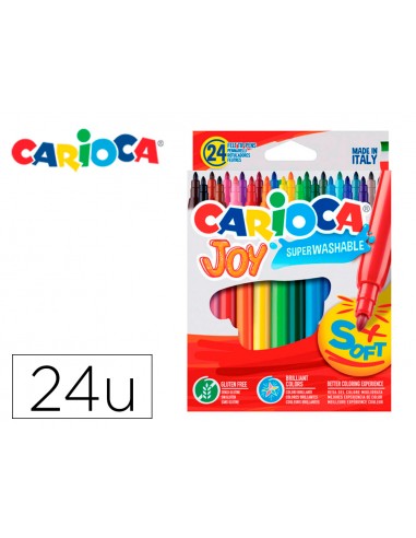 Rotulador carioca joy caja de 24...