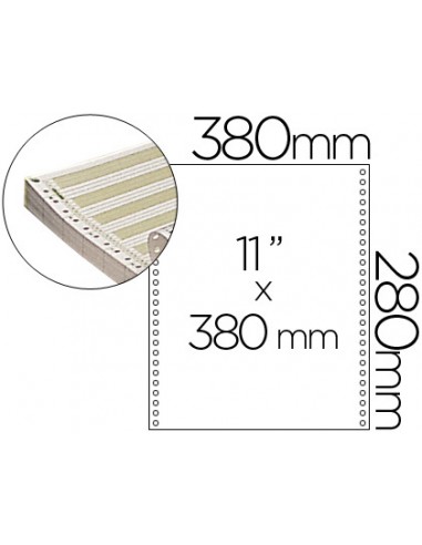 Papel continuo 380x11 pautado caja de...