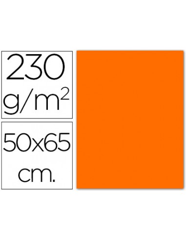 Cartulina fluorescente naranja 50x65...