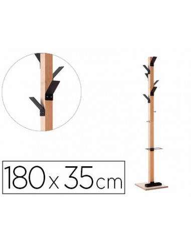 Perchero madera paperflow haya 8...