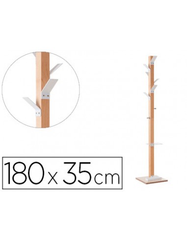 Perchero madera paperflow haya 8...