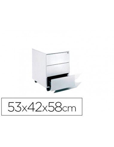 Cajonera metalica rocada con tres...