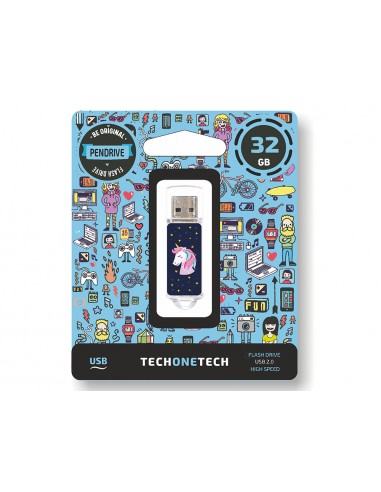 Memoria usb tech on tech unicornio...