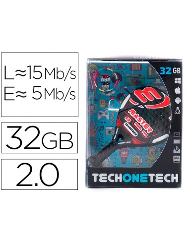Memoria usb tech on tech raqueta...
