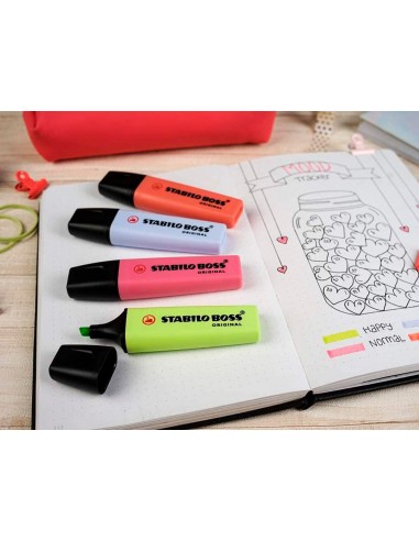 Rotulador stabilo boss fluorescente...