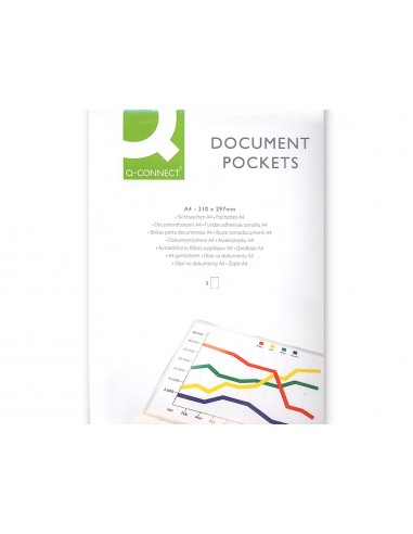 Funda autoadhesiva q-connect din a4...