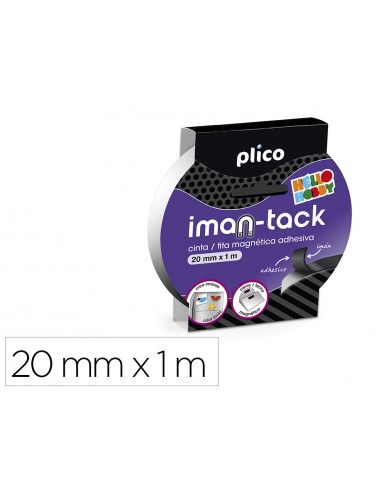 Cinta adhesiva plico imantada 20mm x 1m
