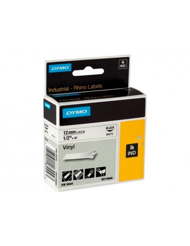 Cinta dymo vinilo blanco 12mm x 5,5mt...