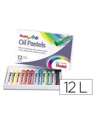 Lapices pentel oil pastel caja de 12...