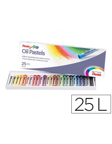 Lapices pentel oil pastel caja de 25...