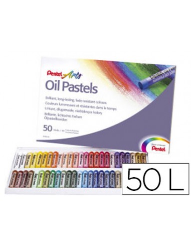 Lapices pentel oil pastel caja de 50...