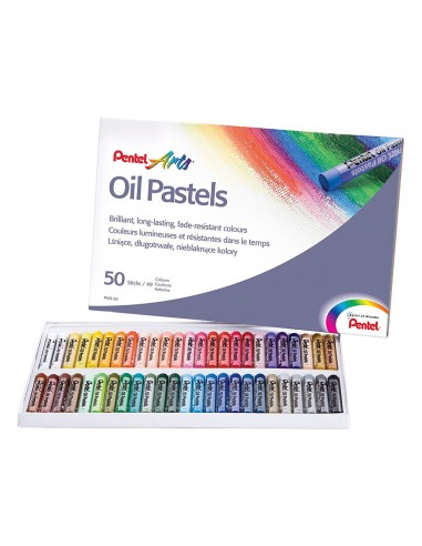 Lapices pentel oil pastel caja de 50...