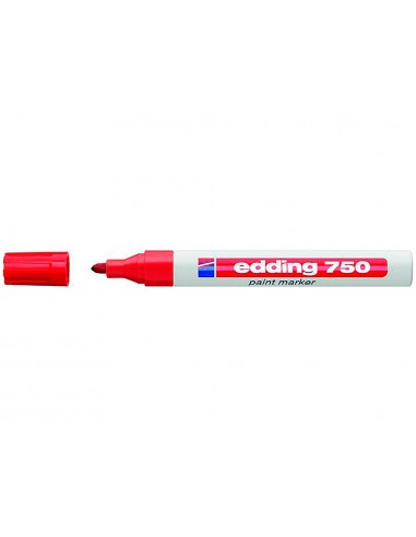 Rotulador edding punta fibra 750 rojo...