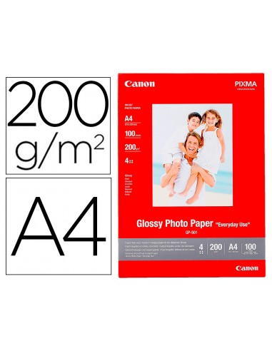 Papel fotografico canon pixma brillo...