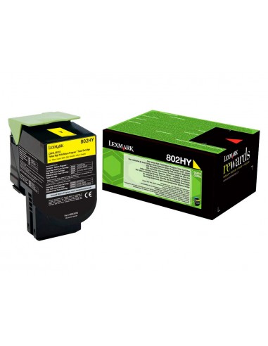 Toner laser lexmark 80c2hye amarillo...