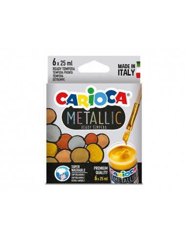Tempera escolar carioca metallic bote...