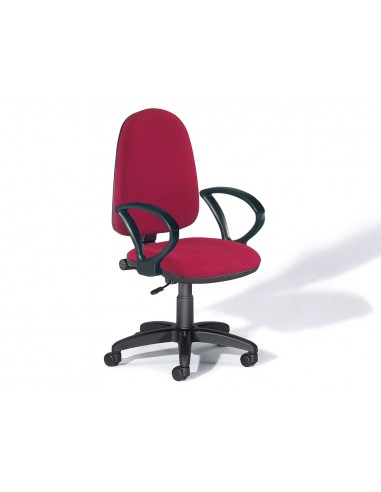 Silla rocada con brazos color burdeos...