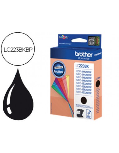Ink-jet brother lc-223cbp negro...