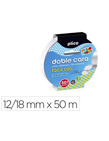Cinta adhesiva plico doble cara facil...