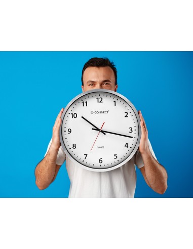 Reloj q-connect de pared plastico...