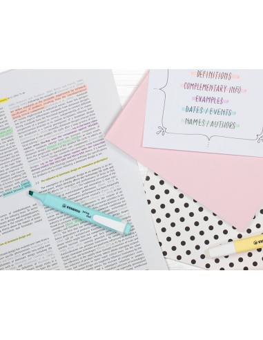 Rotulador stabilo fluorescente fino...