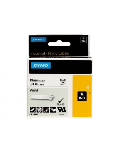 Cinta dymo vinilo blanco 19mm x 5,5mt...