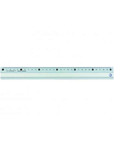 Regla q-connect metalica aluminio 30 cm