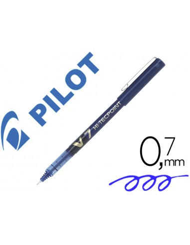Rotulador pilot punta aguja v-7 azul...